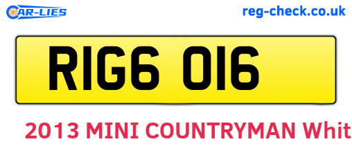 RIG6016 are the vehicle registration plates.