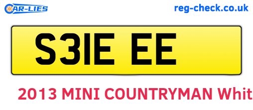 S31EEE are the vehicle registration plates.