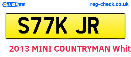S77KJR are the vehicle registration plates.