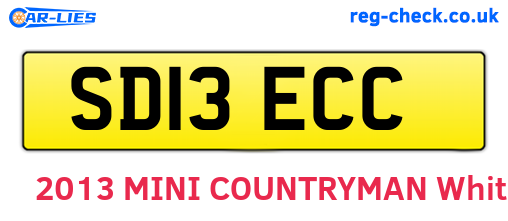 SD13ECC are the vehicle registration plates.