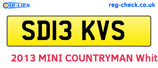 SD13KVS are the vehicle registration plates.
