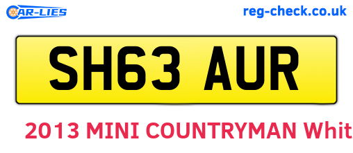 SH63AUR are the vehicle registration plates.