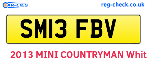 SM13FBV are the vehicle registration plates.