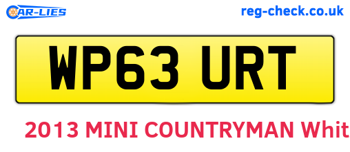 WP63URT are the vehicle registration plates.
