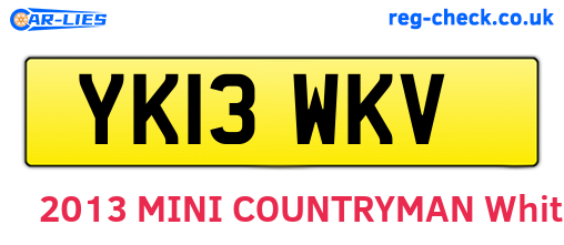 YK13WKV are the vehicle registration plates.