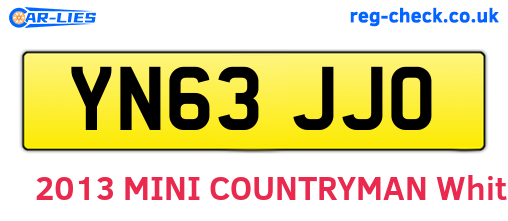 YN63JJO are the vehicle registration plates.