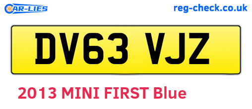DV63VJZ are the vehicle registration plates.