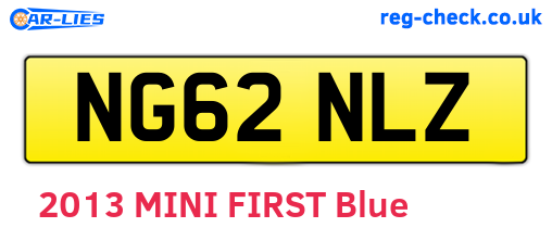 NG62NLZ are the vehicle registration plates.