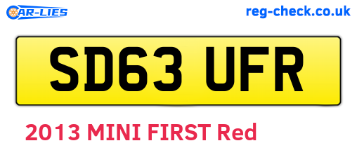 SD63UFR are the vehicle registration plates.