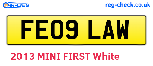 FE09LAW are the vehicle registration plates.