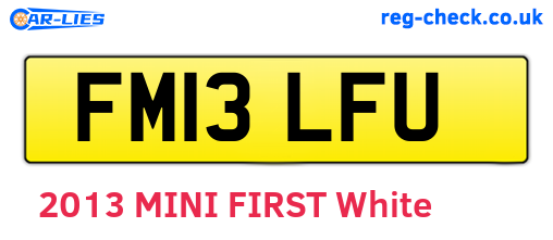 FM13LFU are the vehicle registration plates.