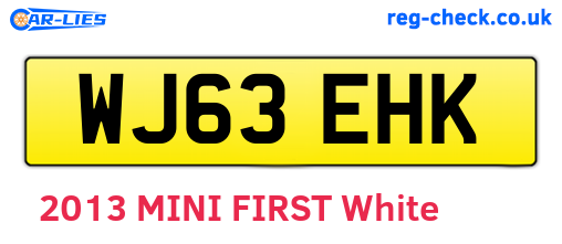 WJ63EHK are the vehicle registration plates.