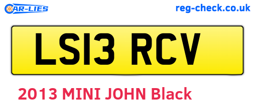LS13RCV are the vehicle registration plates.
