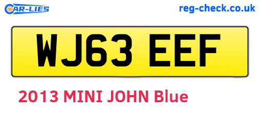 WJ63EEF are the vehicle registration plates.