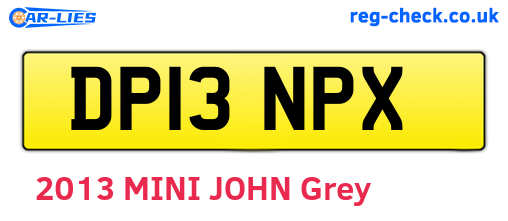 DP13NPX are the vehicle registration plates.