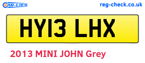 HY13LHX are the vehicle registration plates.