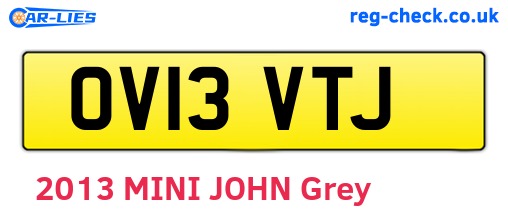 OV13VTJ are the vehicle registration plates.