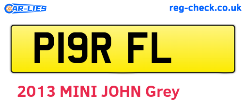 P19RFL are the vehicle registration plates.