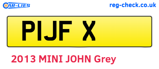 P1JFX are the vehicle registration plates.