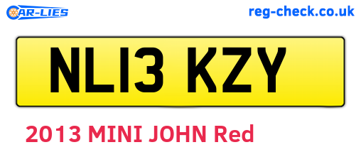 NL13KZY are the vehicle registration plates.