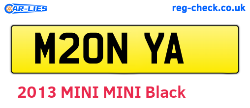 M20NYA are the vehicle registration plates.