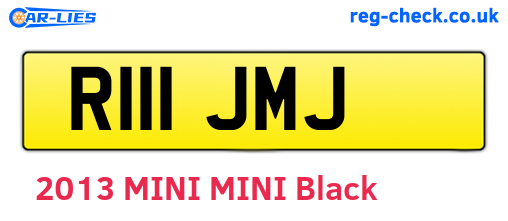 R111JMJ are the vehicle registration plates.