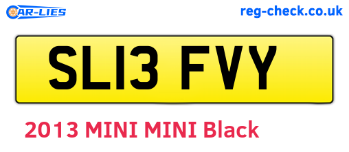 SL13FVY are the vehicle registration plates.
