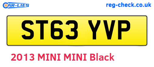 ST63YVP are the vehicle registration plates.