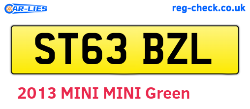 ST63BZL are the vehicle registration plates.