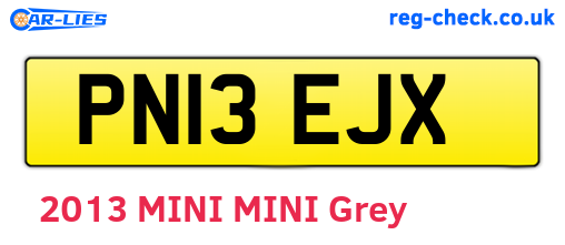 PN13EJX are the vehicle registration plates.