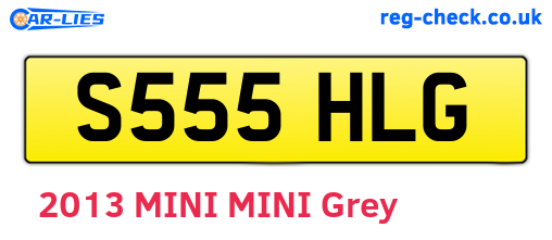 S555HLG are the vehicle registration plates.
