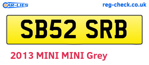SB52SRB are the vehicle registration plates.