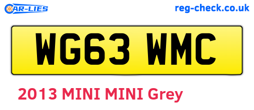WG63WMC are the vehicle registration plates.