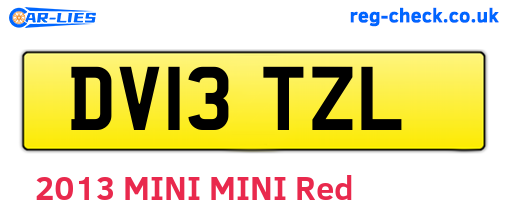 DV13TZL are the vehicle registration plates.