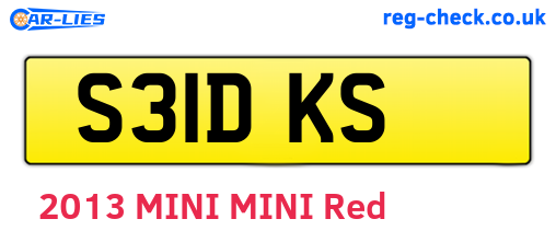 S31DKS are the vehicle registration plates.
