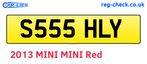 S555HLY are the vehicle registration plates.
