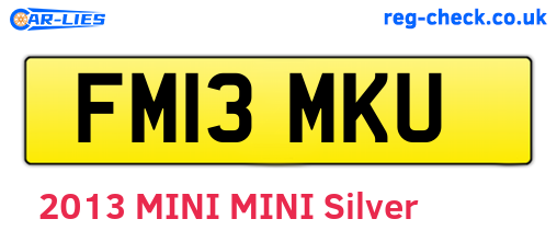 FM13MKU are the vehicle registration plates.