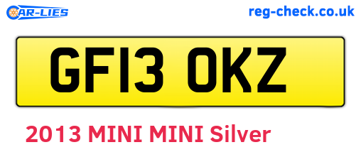 GF13OKZ are the vehicle registration plates.