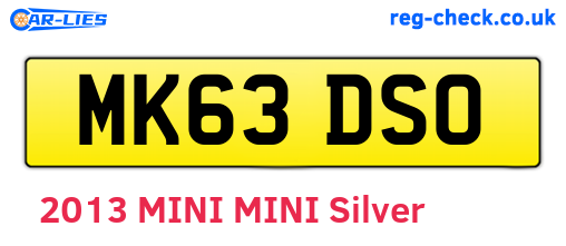 MK63DSO are the vehicle registration plates.