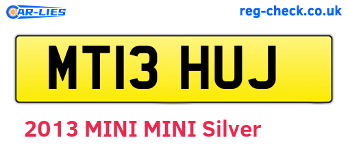 MT13HUJ are the vehicle registration plates.