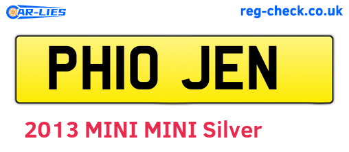 PH10JEN are the vehicle registration plates.
