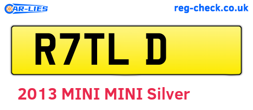 R7TLD are the vehicle registration plates.
