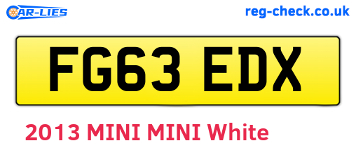 FG63EDX are the vehicle registration plates.