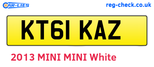 KT61KAZ are the vehicle registration plates.