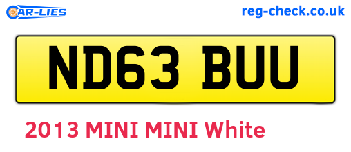 ND63BUU are the vehicle registration plates.