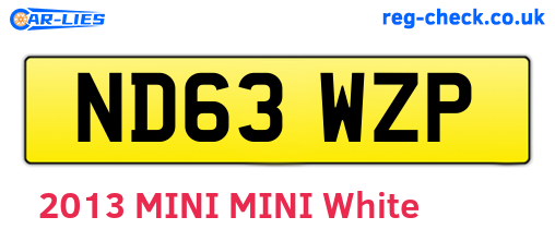 ND63WZP are the vehicle registration plates.