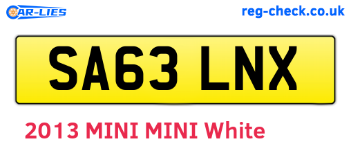 SA63LNX are the vehicle registration plates.