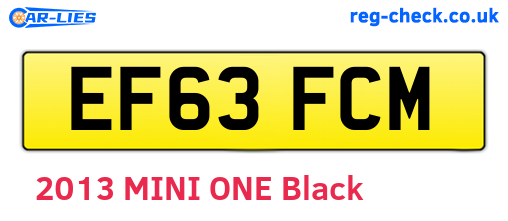 EF63FCM are the vehicle registration plates.