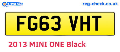 FG63VHT are the vehicle registration plates.