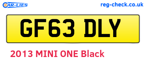 GF63DLY are the vehicle registration plates.